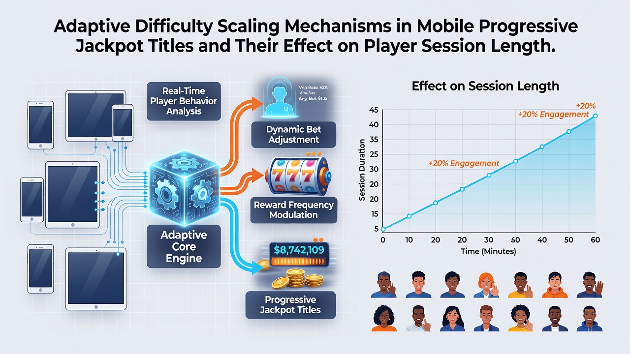 Analytics dashboard showing session duration graphs for mobile progressive jackpot games