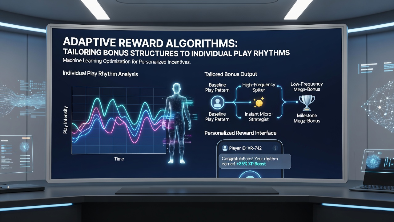 Data visualization dashboard showing machine learning models adapting casino bonuses to user play patterns