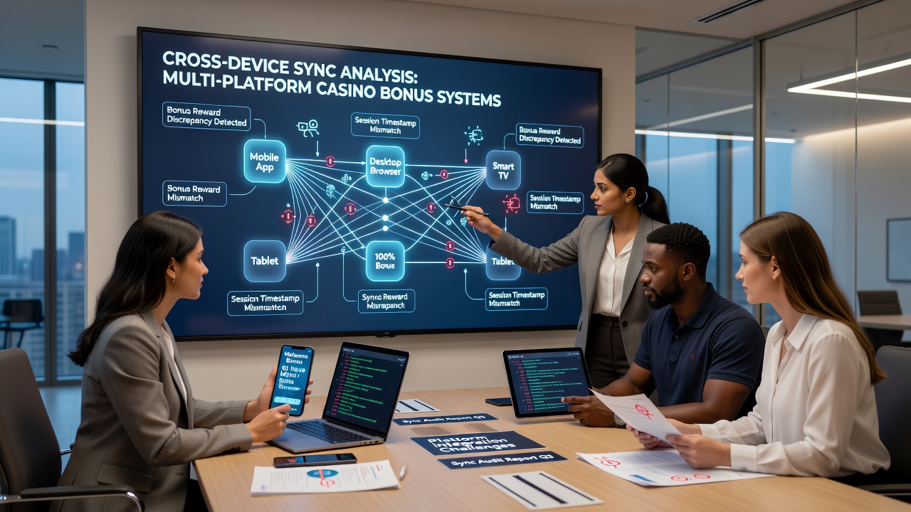 Illustration of server-side reconciliation process handling bonus data across different device platforms