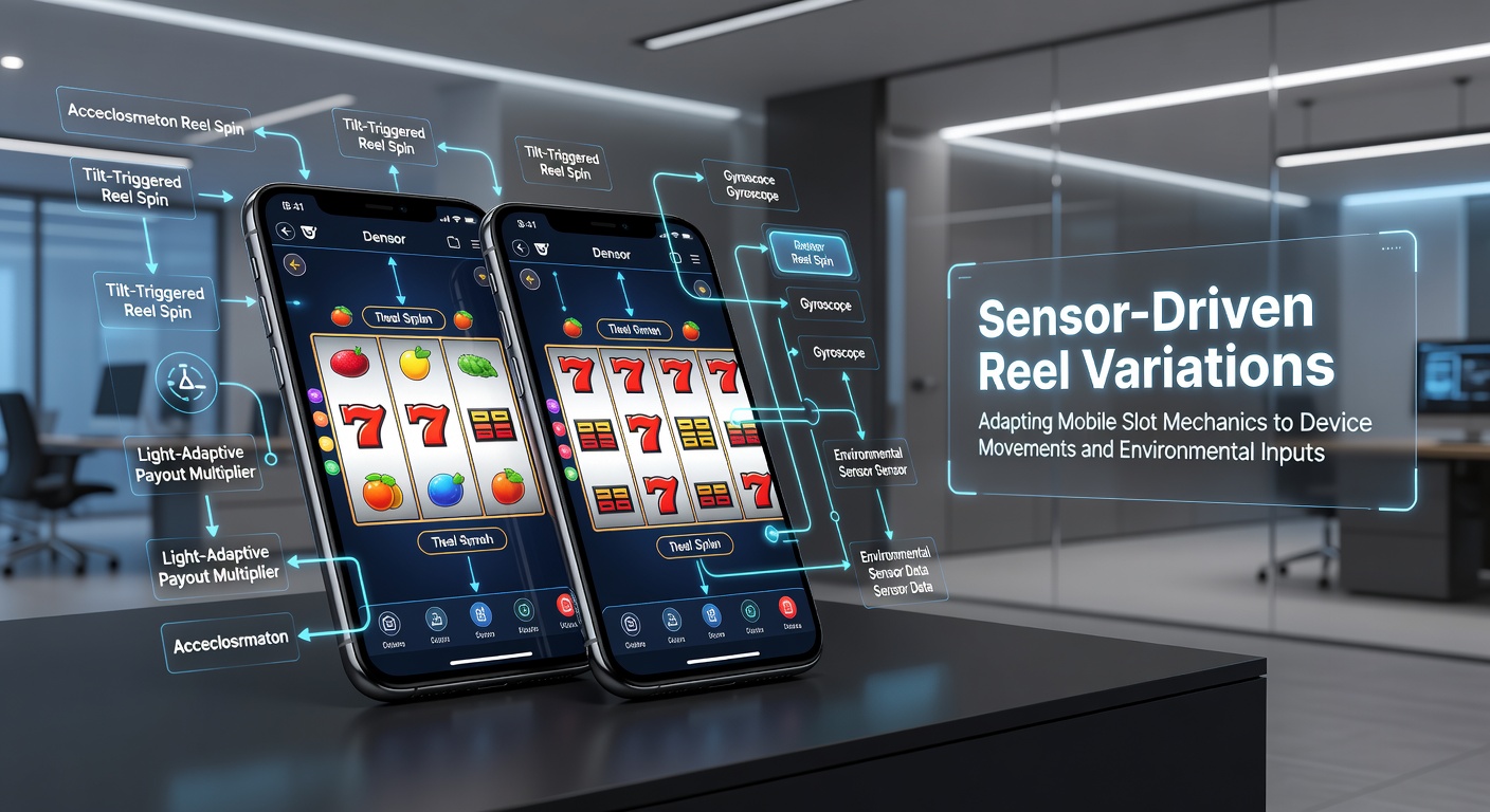 Close-up of smartphone accelerometer data overlay on animated slot reels