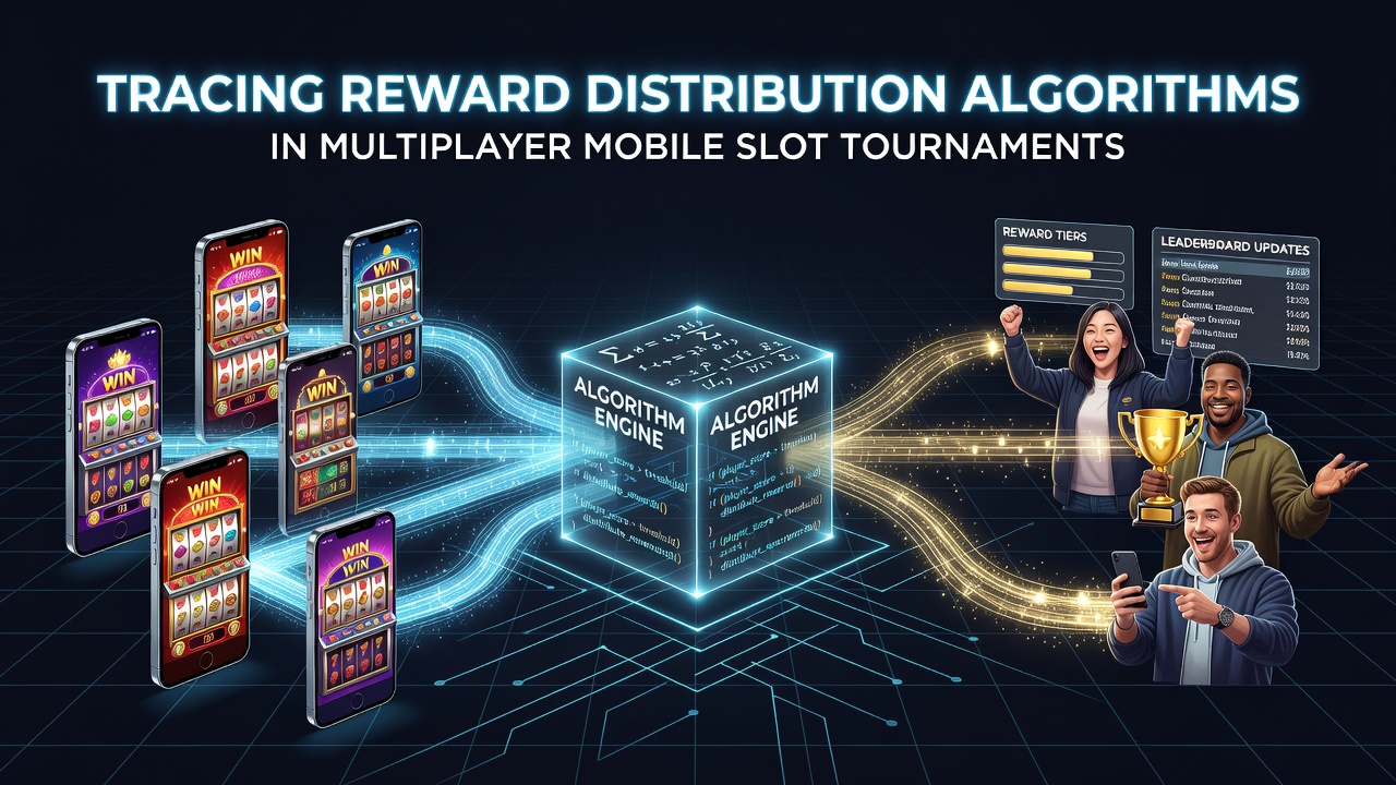 Mobile slot tournament interface showing leaderboard and reward distribution on smartphone screen