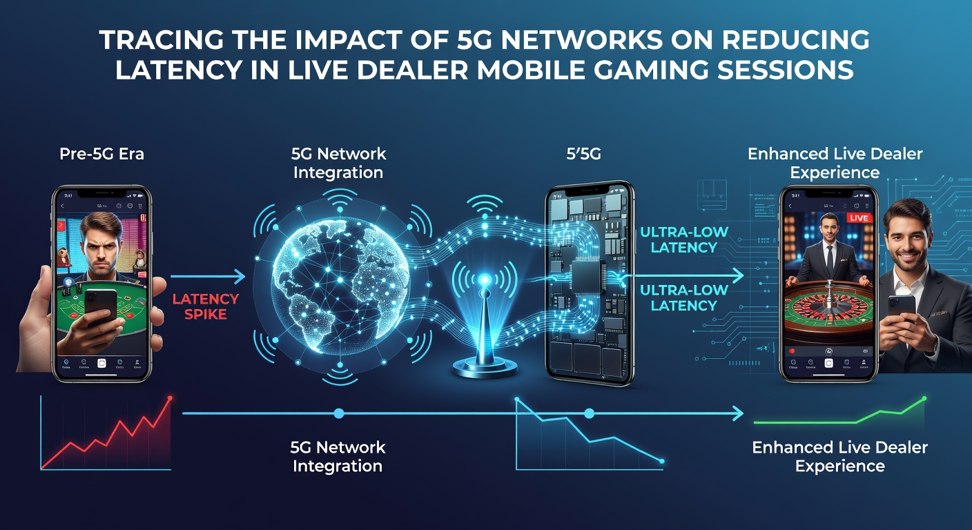 Mobile screen displaying live dealer table with reduced lag indicators